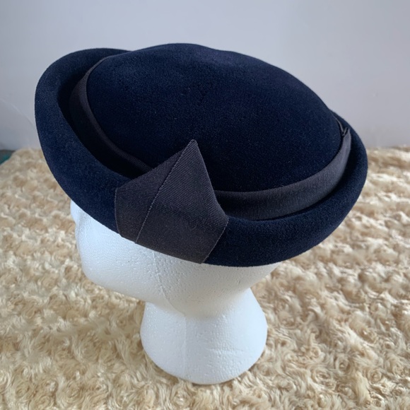 J.L. Brandeis & Sons Made In Italy Vintage 1960’S Betmar Pillbox Felt Hat - Picture 4 of 8